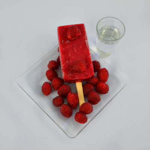 Paleta de Frambuesa con alcohol