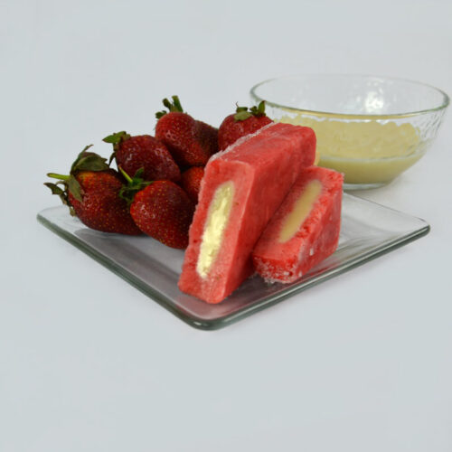 Paleta de Fresa rellena de Lechera